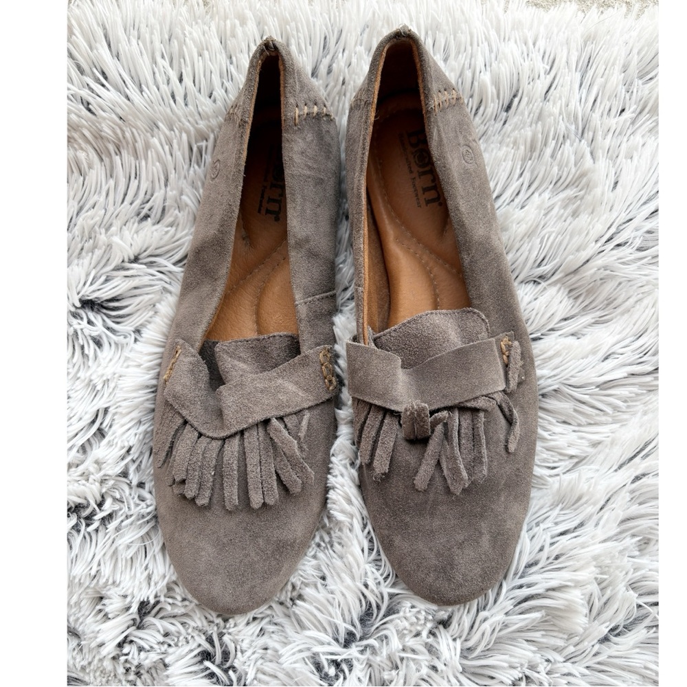 Born Gray‎ Suede Fringe Loafer